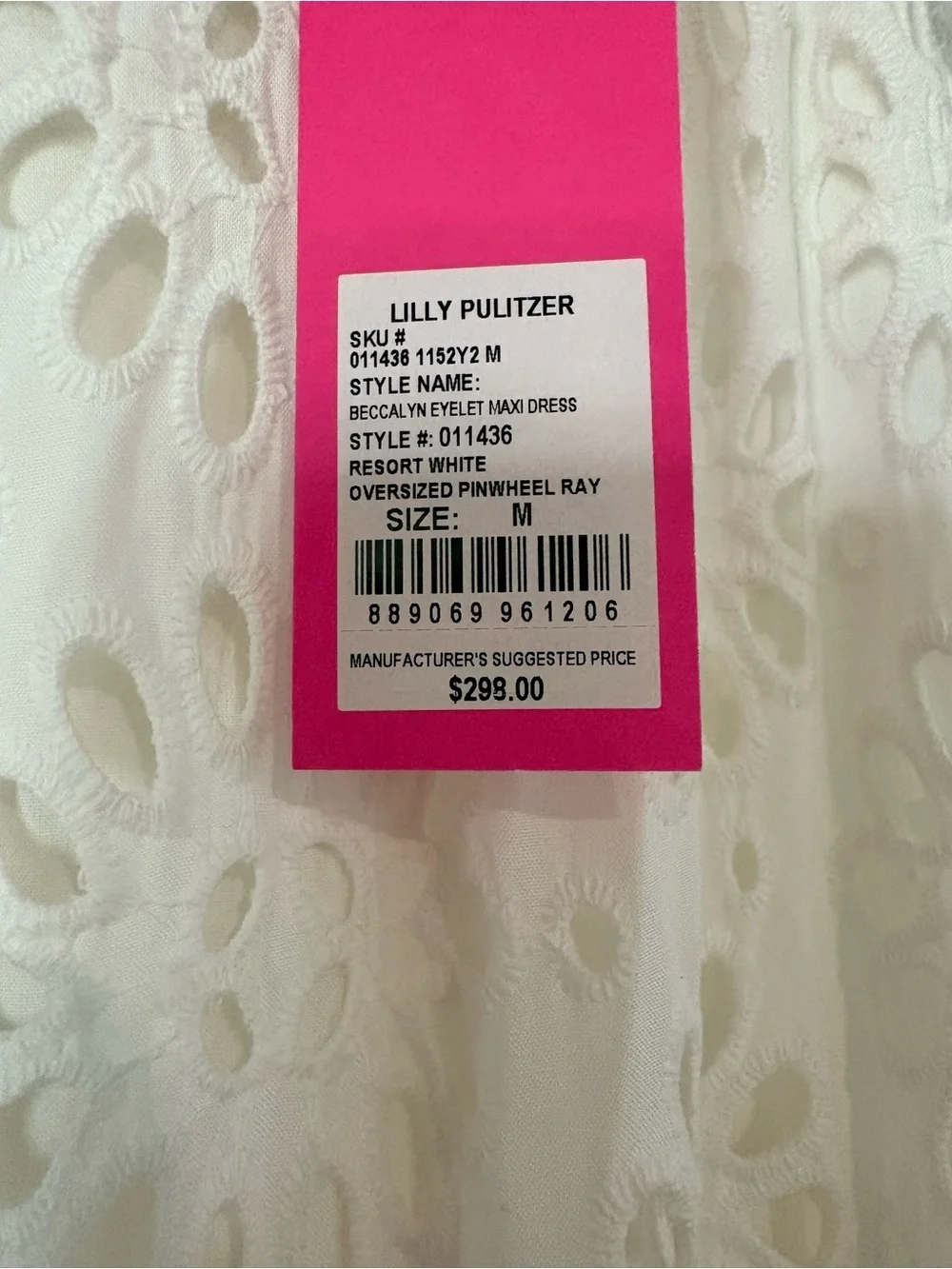 Lilly Pulitzer Beccalyn White Eyelet Halter Maxi Dress: Brand New W/Tags - Picture 7 of 7